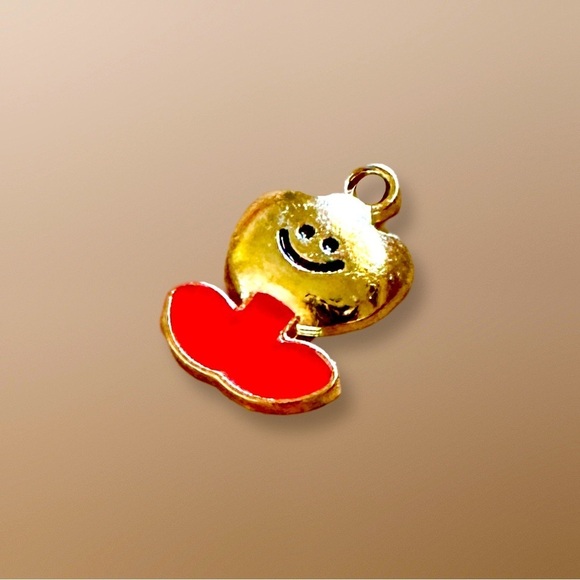 🔴 5 for $10 ONE Smiley Charm Pendant for Jewelry Making - Picture 1 of 9